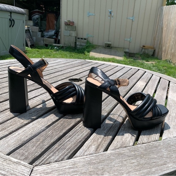 Limelight Alani - Women's Chunky Square Toe Platform High Heels ankle strap 8.5 - Picture 2 of 13